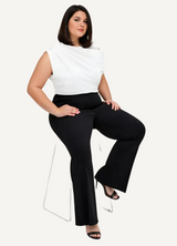 Tummy Control Ponte Wide Leg Pant