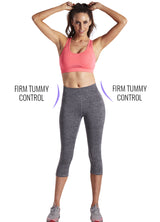 Yoga Pants Grey Marl Crop