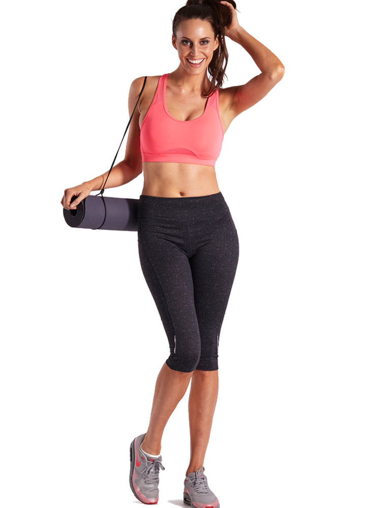 Yoga Pants Printed Crop