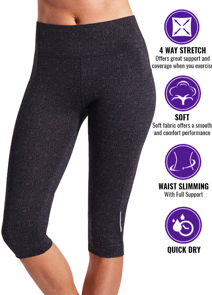 Yoga Pants Printed Crop