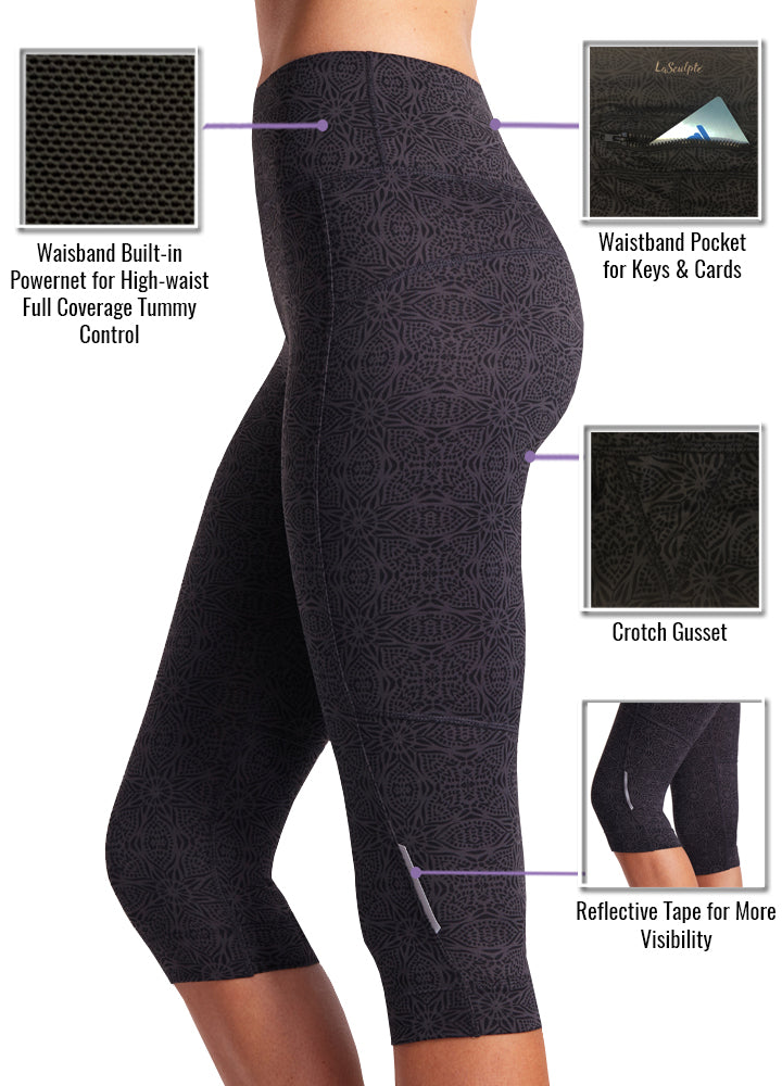 Yoga Pants Printed Crop