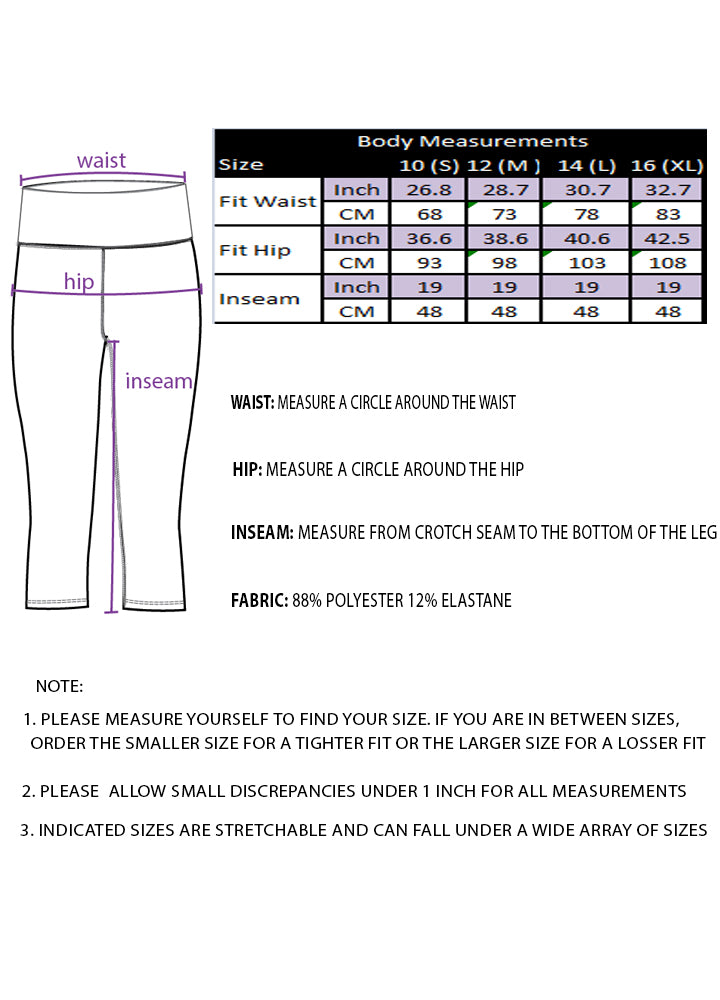 Yoga Pants Printed Crop