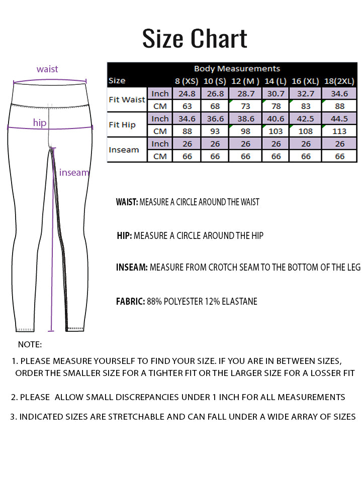 Printed F/L High Waisted leggings