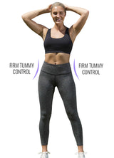 Full Length High Waisted leggings Fine Stripe Brushed