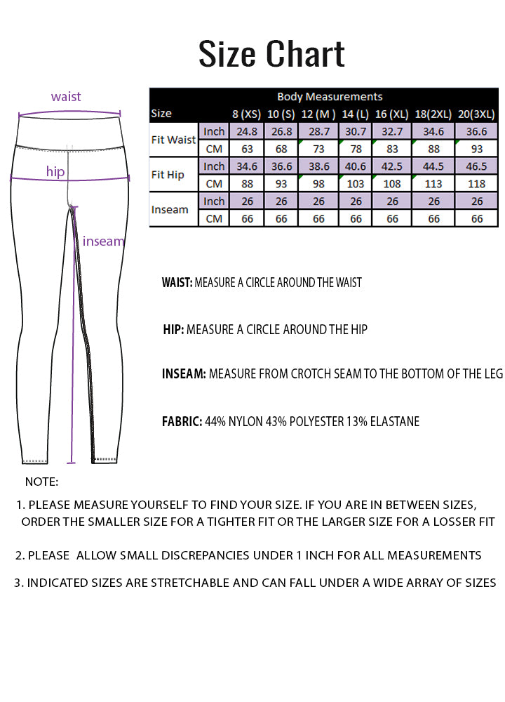 Full Length High Waisted leggings Fine Stripe Brushed