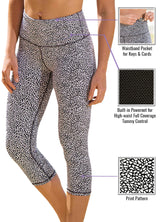 Yoga Pants Printed Antimicrobial Crop