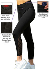 Lattice Mesh 7/8 Length High Waisted leggings