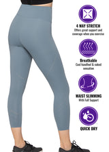 Laser Cut Smooth 7/8 Length High Waisted leggings