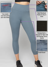Laser Cut Smooth 7/8 Length High Waisted leggings