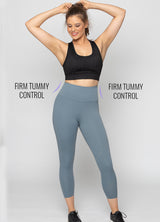 Laser Cut Smooth 7/8 Length High Waisted leggings