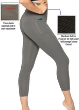 Smooth Touch 7/8 Length High Waisted leggings with Pockets