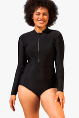Sustainable Zip Front LS One Piece