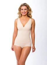 Micro fiber shaping bodysuit-0#color_nude