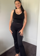 Tummy Control High Waisted Thermal Flare Leggings