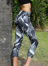 Graphic Print Crop Tight-0