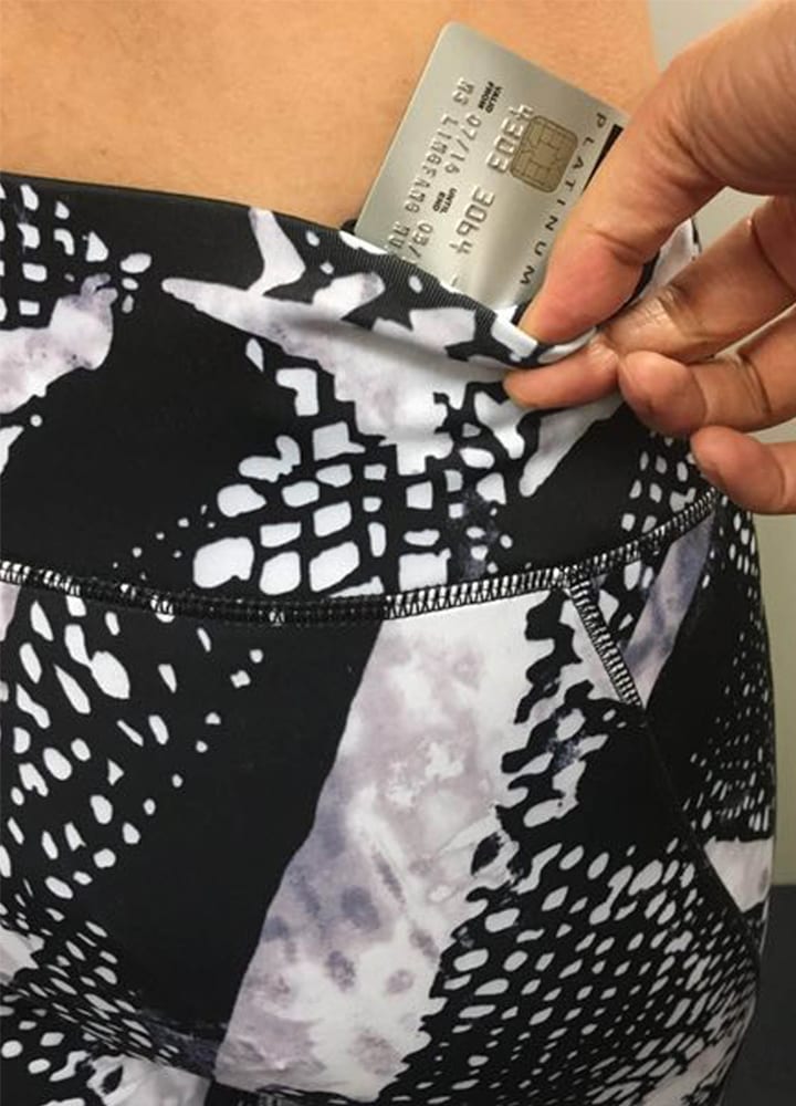 Graphic Print Crop Tight-2440