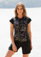 Rose Stencil Rash Top-0