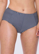 Striped Panelled Brief-0
