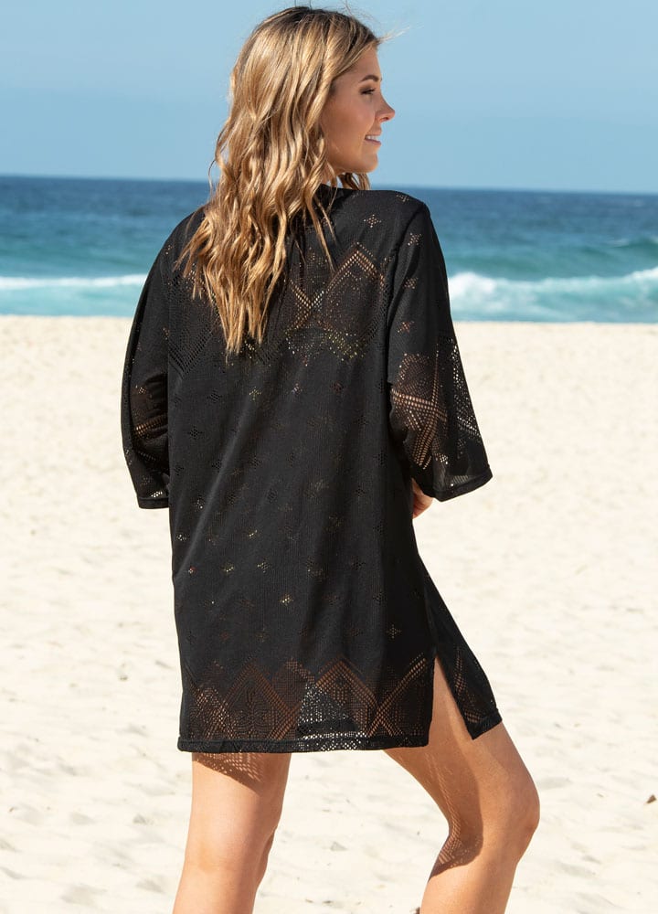 Patterned Drawcord Kaftan-3213