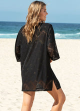 Patterned Drawcord Kaftan-3213