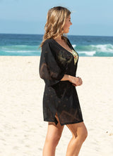Patterned Drawcord Kaftan-3214