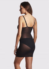 Shaping Jacquard mesh full slip-2563