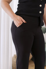 Tummy Control Ponte Wide Leg Pant