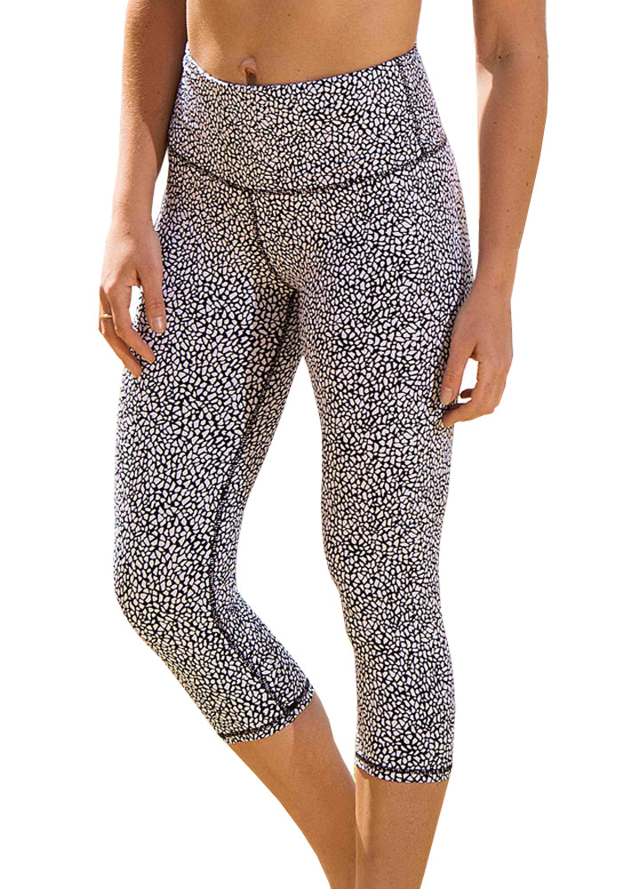Yoga Pants Printed Antimicrobial Crop