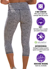 Yoga Pants Printed Antimicrobial Crop