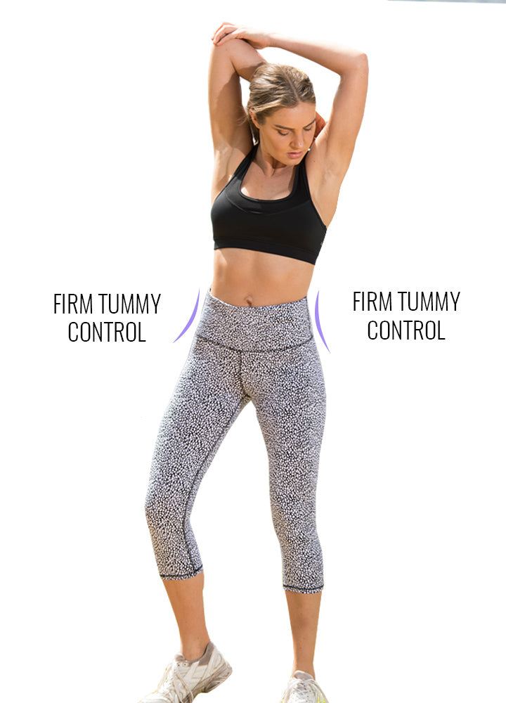 Yoga Pants Printed Antimicrobial Crop