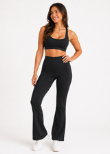 Tummy Control High Waisted Thermal Flare Leggings