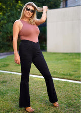 Black Flare Jegging #color_black